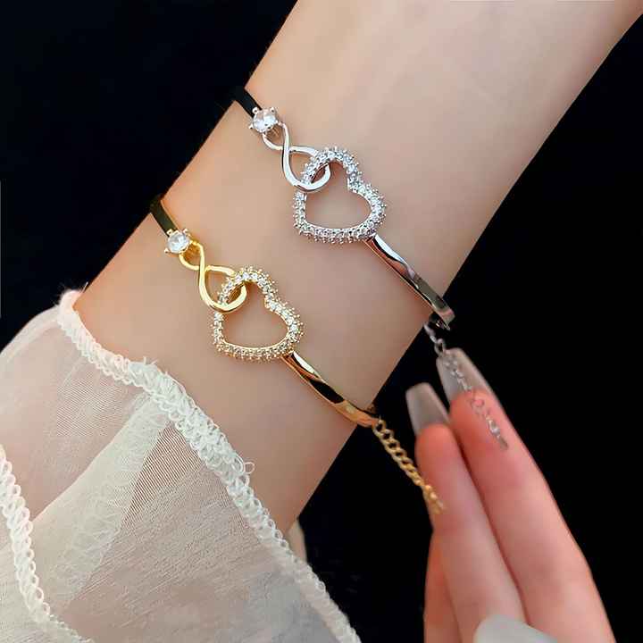 Mother & Daughter - Infinity Heart Bracelet - Sphere Standouts
