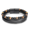 Multi Layer Leather Beaded Bracelet - Sphere Standouts