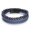 Multi Layer Leather Beaded Bracelet - Sphere Standouts