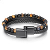 Multi Layer Leather Beaded Bracelet - Sphere Standouts