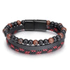 Multi Layer Leather Beaded Bracelet - Sphere Standouts