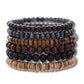 Multi Layer Wood Bead Bracelet - Sphere Standouts