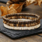 Multi Layer Wood Bead Bracelet - Sphere Standouts