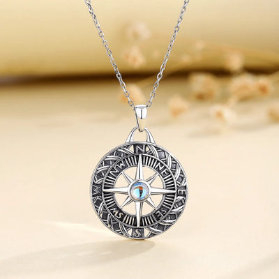Mystic Moonstone Compass Necklace - Sphere Standouts