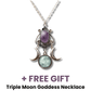 Mystical Moon Triquetra Necklace - Sphere Standouts