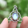 Mystical Moonstone Triquetra Necklace - Sphere Standouts
