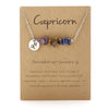 Natural Stone Zodiac Sign Necklace - Sphere Standouts