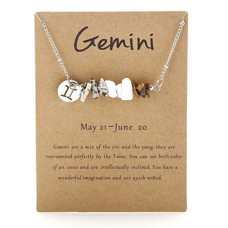 Natural Stone Zodiac Sign Necklace - Sphere Standouts