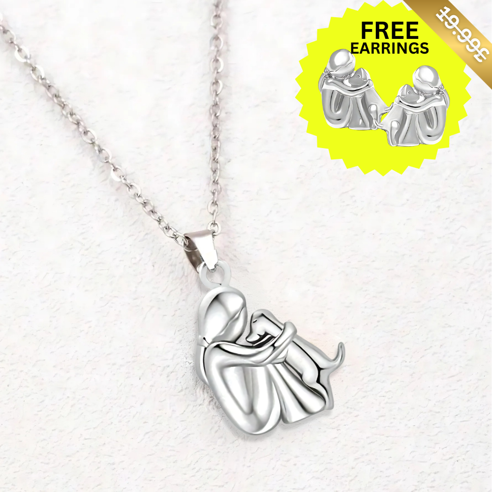 Faithful Dog Pendant + Free Studs