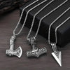 Norse Viking Necklace With Hammer & Axe Pendants - Sphere Standouts