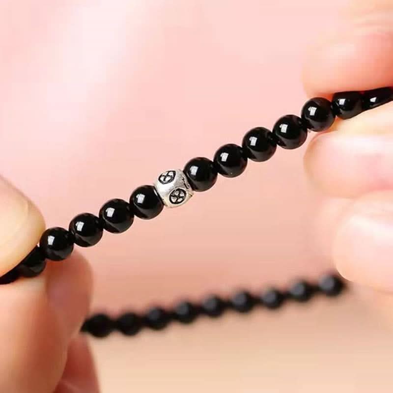Obsidian Energy Beads Bracelet - Sphere Standouts
