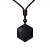 Obsidian Shield Talisman Necklace - Sphere Standouts