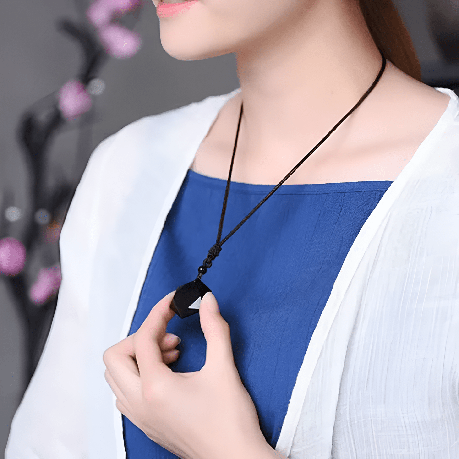 Obsidian Shield Talisman Necklace - Sphere Standouts