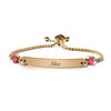 Engraved Birthstone Bracelet - January - Garnet