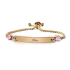 Engraved Birthstone Bracelet - October - Tourmaline