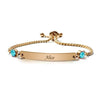 Engraved Birthstone Bracelet - December - Tanzanite