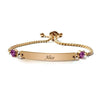 Engraved Birthstone Bracelet - February - Amethyst