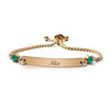 Engraved Birthstone Bracelet - May - Emerald