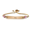 Engraved Birthstone Bracelet - June - Alexandrite
