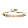 Engraved Birthstone Bracelet - August - Peridot