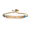 Engraved Birthstone Bracelet - September - Sapphire