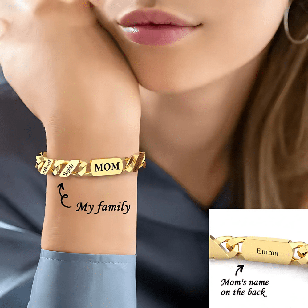 Personalized Family Link Bracelet - Sphere Standouts