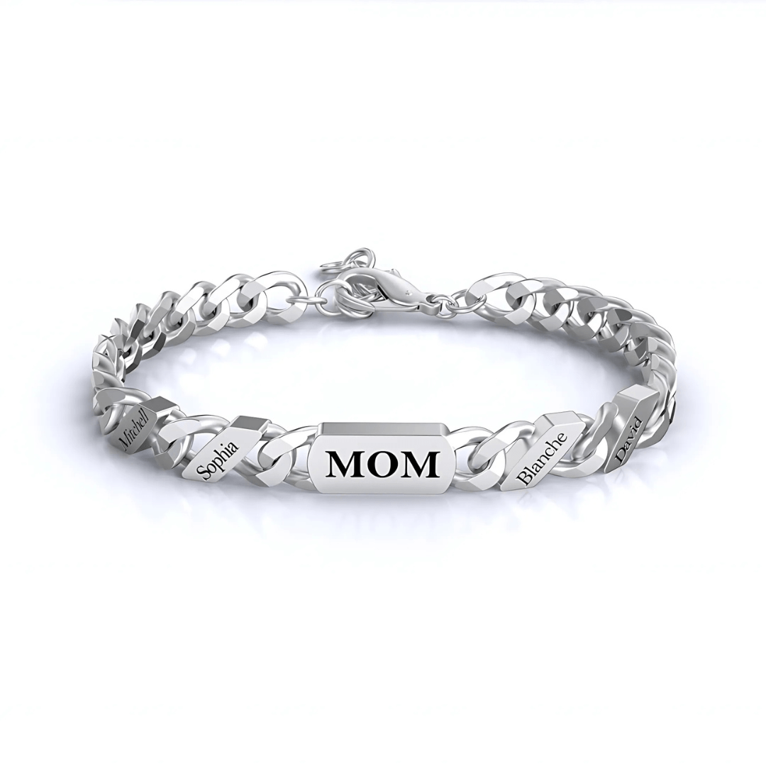 Personalized Family Link Bracelet - Sphere Standouts