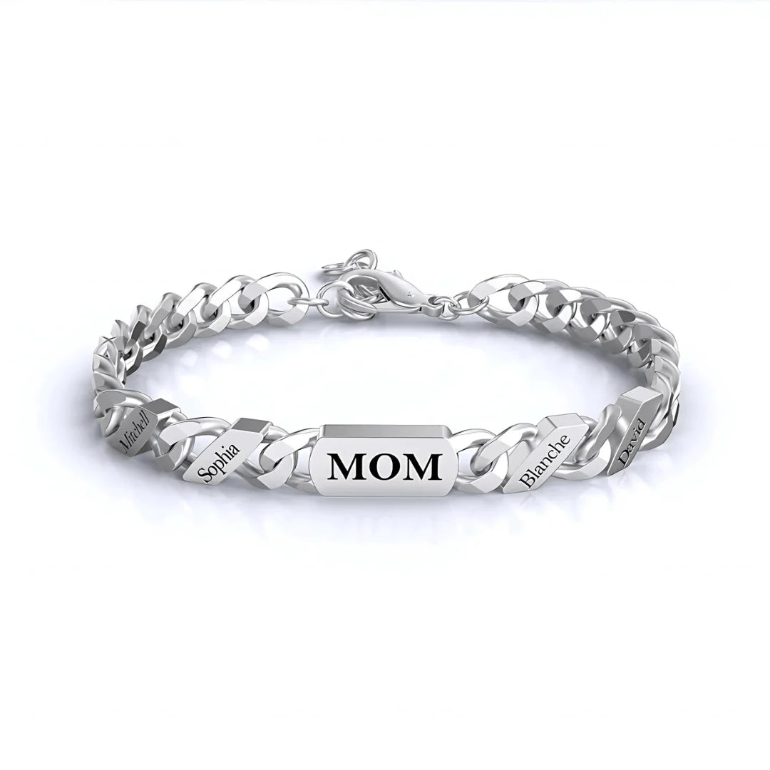 Personalized Family Link Bracelet - Sphere Standouts