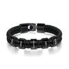 Personalized Leather Bracelet with Name Beads - Sphere Standouts