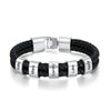 Personalized Leather Bracelet with Name Beads - Sphere Standouts