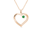Personalized Name Heart Necklace with Birthstone - Sphere Standouts