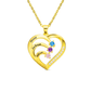 Personalized Name Heart Necklace with Birthstone - Sphere Standouts