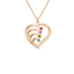 Personalized Name Heart Necklace with Birthstone - Sphere Standouts