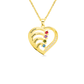 Personalized Name Heart Necklace with Birthstone - Sphere Standouts