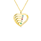 Personalized Name Heart Necklace with Birthstone - Sphere Standouts
