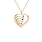 Personalized Name Heart Necklace with Birthstone - Sphere Standouts