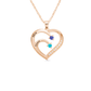 Personalized Name Heart Necklace with Birthstone - Sphere Standouts