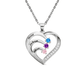 Personalized Name Heart Necklace with Birthstone - Sphere Standouts