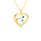 Personalized Name Heart Necklace with Birthstone - Sphere Standouts