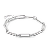 Personalized Name Paperclip Bracelet in Silver / 6.7" (17 cm) / Name 1 — bracelet for women