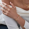 Personalized Name Paperclip Bracelet — close-up detail view
