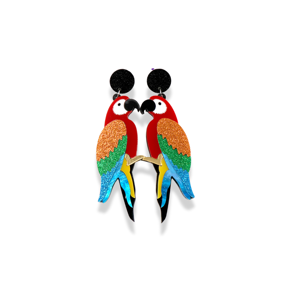 Tropical Parrot Earrings