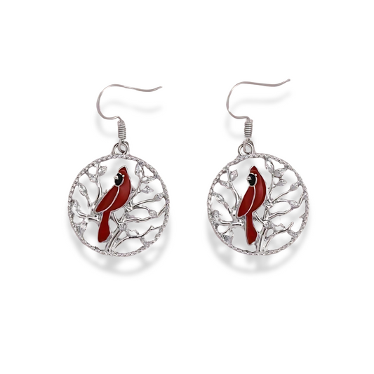 Cardinal Tree Earrings