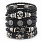 Punk Skull Leather Bracelet Set (5 in 1) - Sphere Standouts