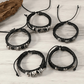 Punk Skull Leather Bracelet Set (5 in 1) - Sphere Standouts