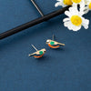 Rainbow Bird Earrings - Sphere Standouts