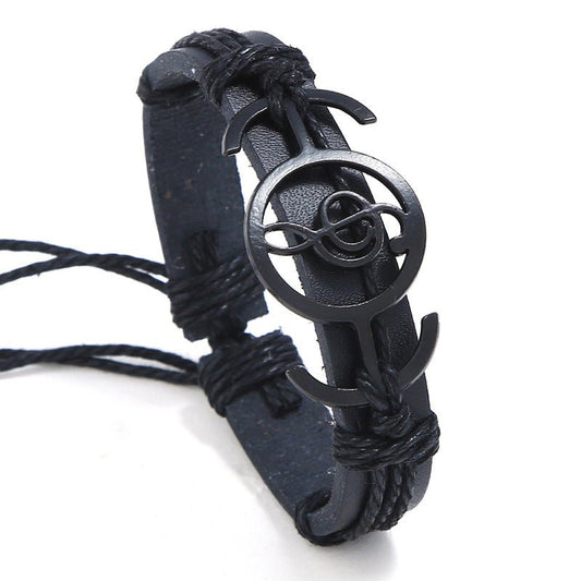 Retro Music Leather Bracelet - Sphere Standouts