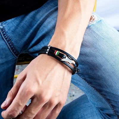 Rock Guitar Leather Bracelet - Sphere Standouts