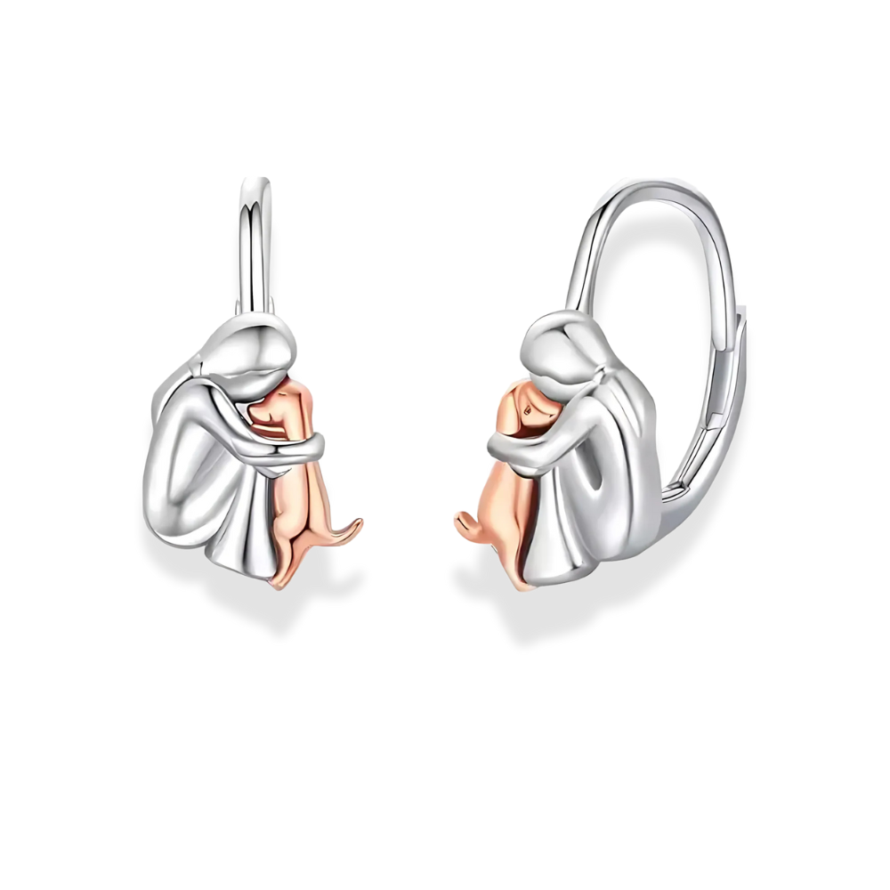 Faithful Dog Earrings - 925 Sterling Silver