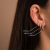 Sparkling Diamond Hoop Earrings - Sphere Standouts